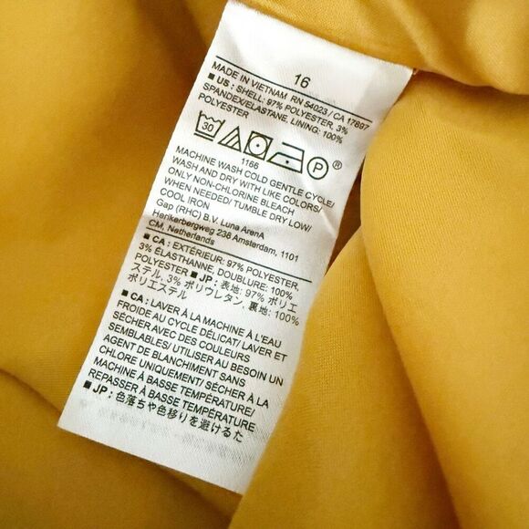 BANANA REPUBLIC | NWT "Sugar Maple Leaf" Golden Yellow Midi Dress Tie | 16 - Picture 7 of 7